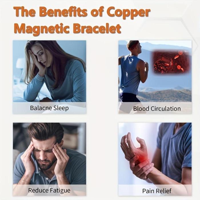 NESLEMY✨Copper magnetic bracelet——Relieve fatigue and promote blood circulation